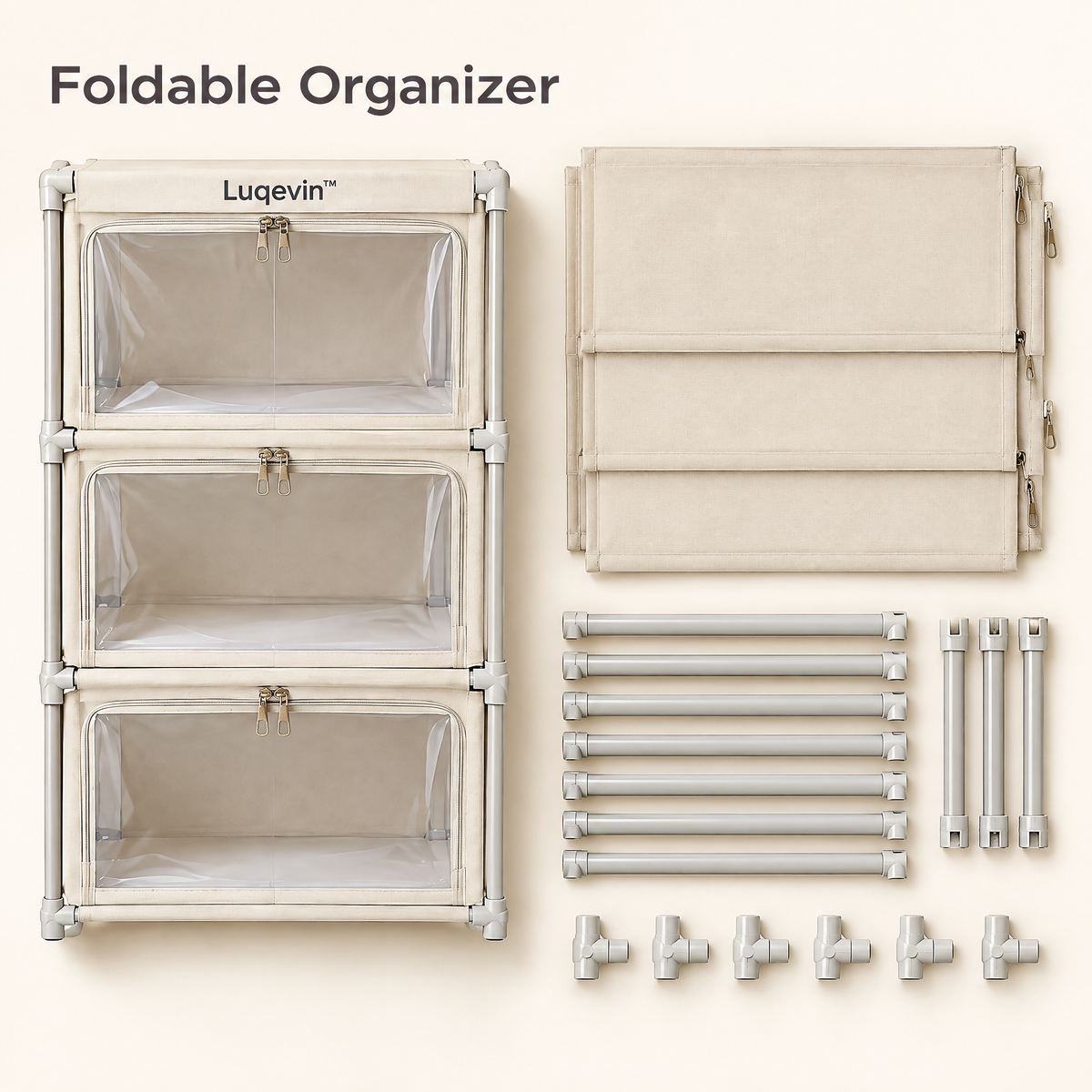Luqevin™ FoldNest Multi-Tier Foldable Clothing Storage Boxes image 5