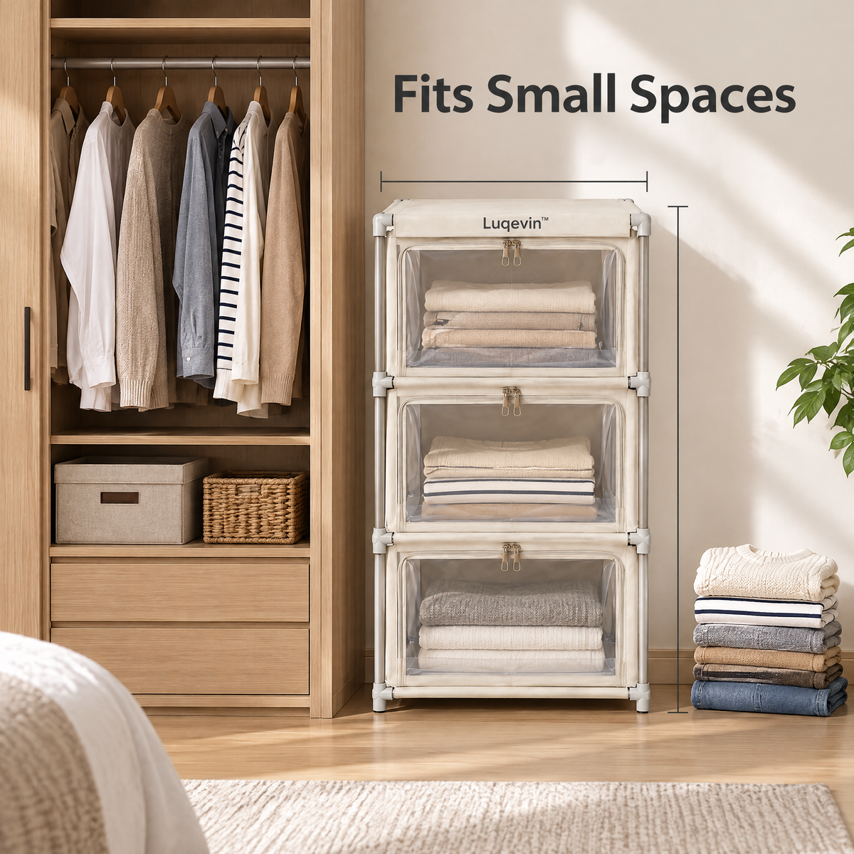 Luqevin™ FoldNest Multi-Tier Foldable Clothing Storage Boxes image 6