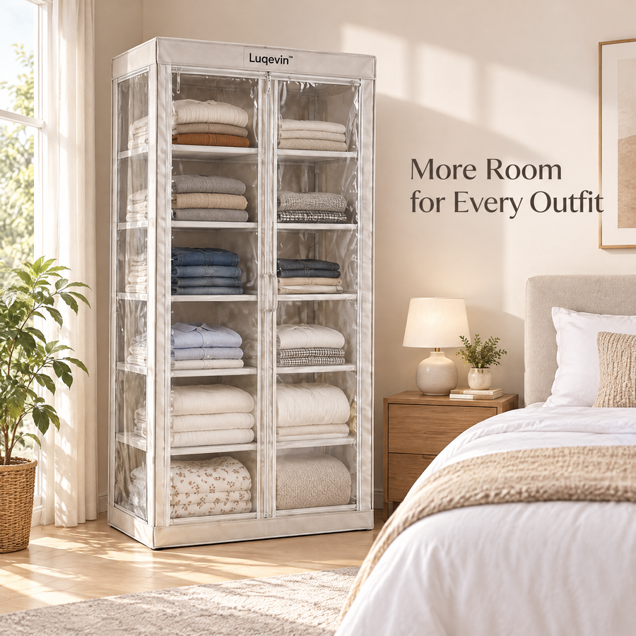 Luqevin™ ClearWard Large-Capacity Transparent Clothing Cabinet product view