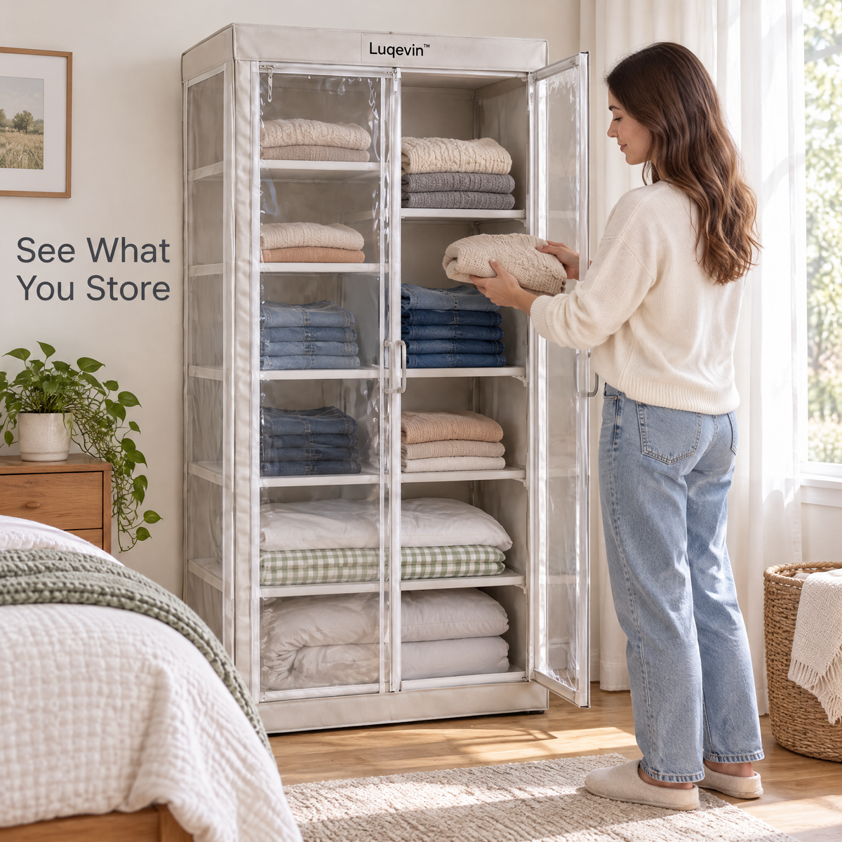 Luqevin™ ClearWard Large-Capacity Transparent Clothing Cabinet image 3
