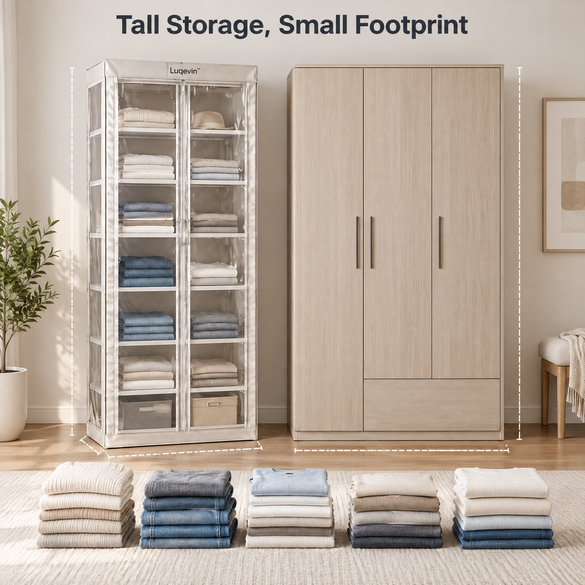 Luqevin™ ClearWard Large-Capacity Transparent Clothing Cabinet image 6