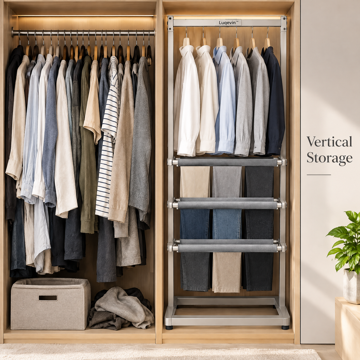 Luqevin™ ClosetFlow Multi-Layer Trouser and Clothes Hanger Set image 6