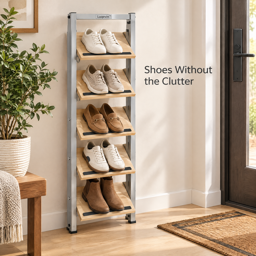 Luqevin™ SlimStep Multi-Tier Narrow Shoe Storage Rack product view