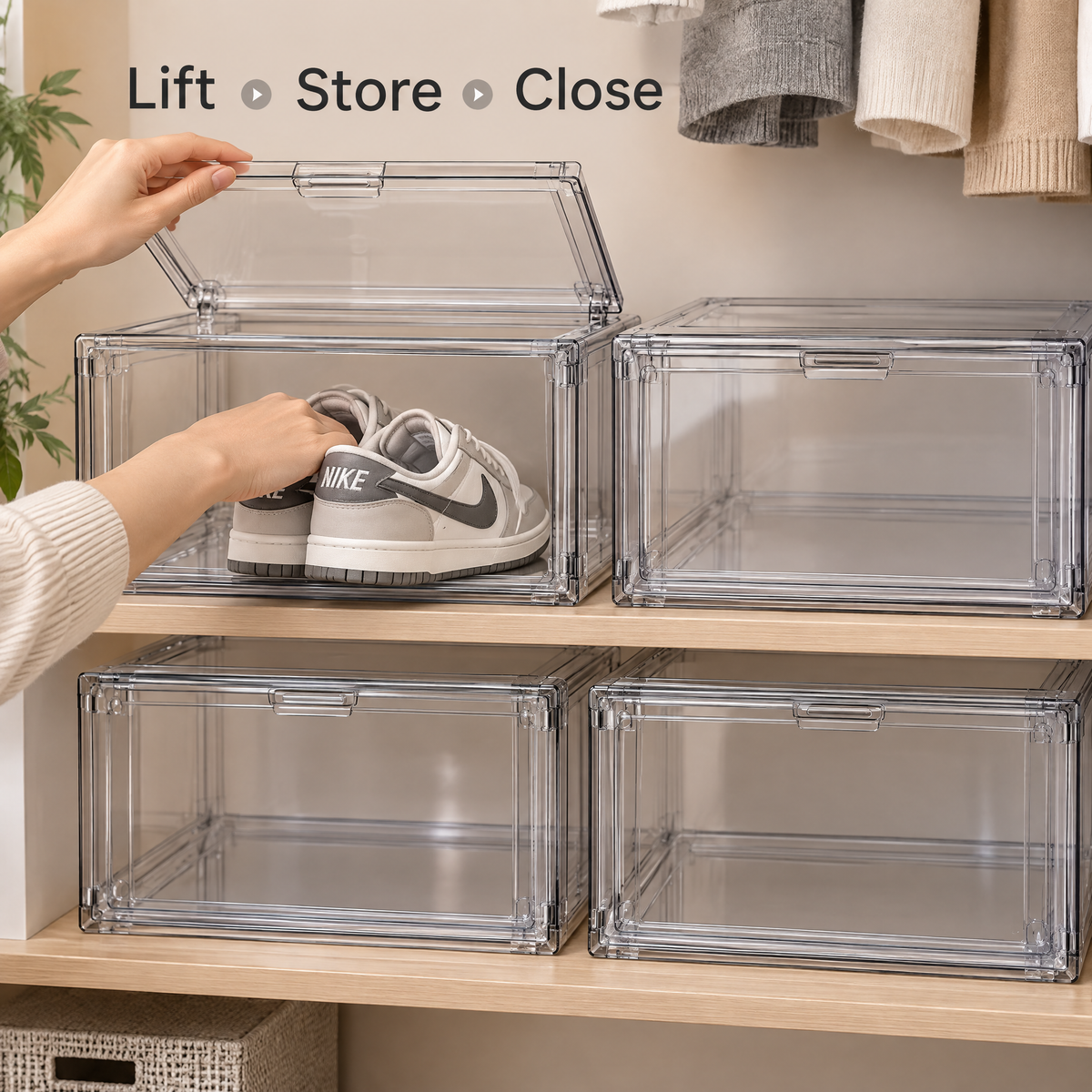 Luqevin™ DustGuard Dustproof Flip-Door Shoe Box Set image 3