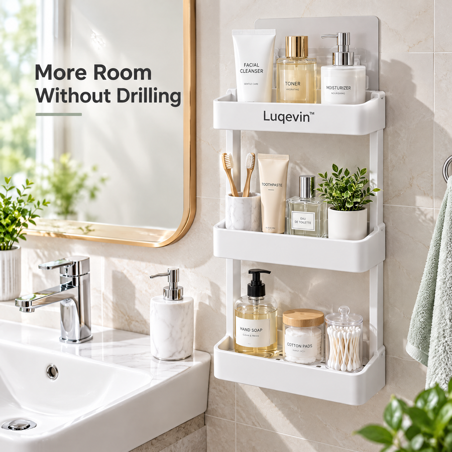 Luqevin™ BathLift No-Drill Multi-Tier Bathroom Shelves product view