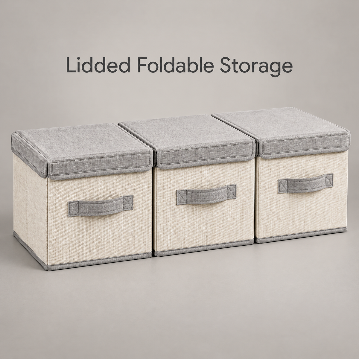 Luqevin™ LidFold Lidded Foldable Storage Box Set image 2