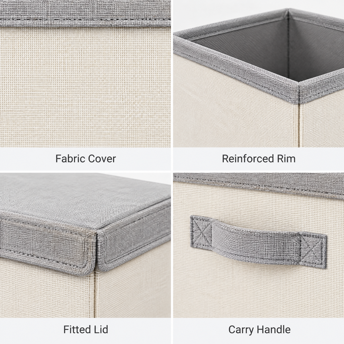 Luqevin™ LidFold Lidded Foldable Storage Box Set image 4