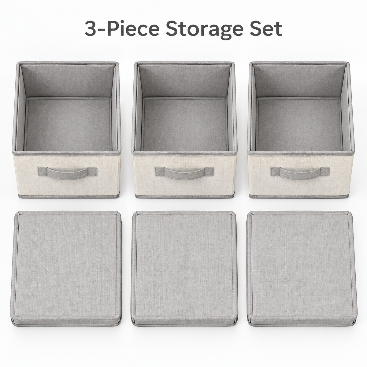 Luqevin™ LidFold Lidded Foldable Storage Box Set image 5