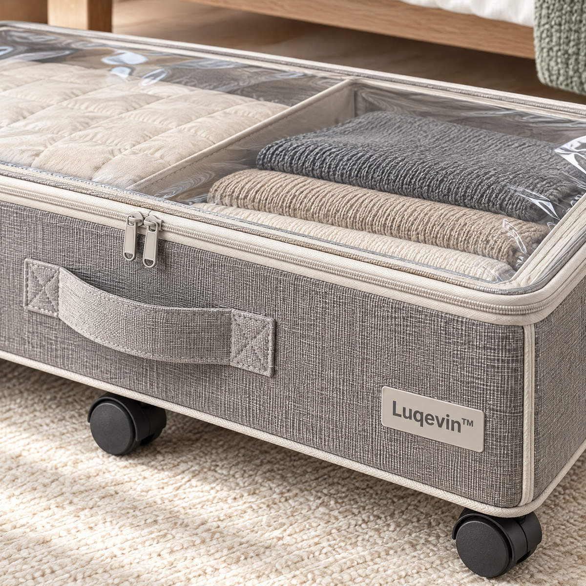 Luqevin™ RollUnder Large-Capacity Wheeled Under-Bed Storage Box image 4