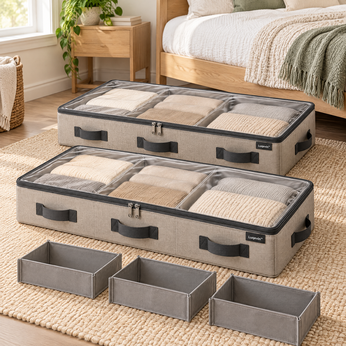 Luqevin™ DustSlide Dustproof Under-Bed Clothing Storage Bag Set image 5
